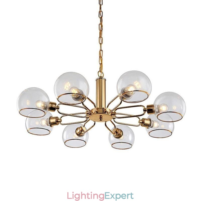 Glass Pendant Light Modern Minimalist Wrought Iron Ceiling Light