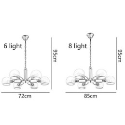 Glass Pendant Light Modern Minimalist Wrought Iron Ceiling Light