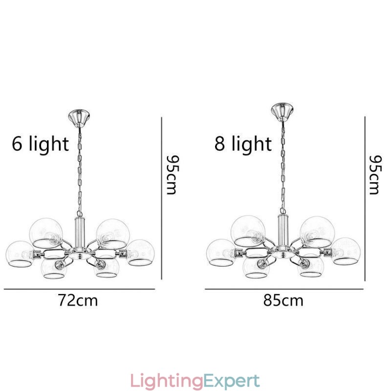 Glass Pendant Light Modern Minimalist Wrought Iron Ceiling Light