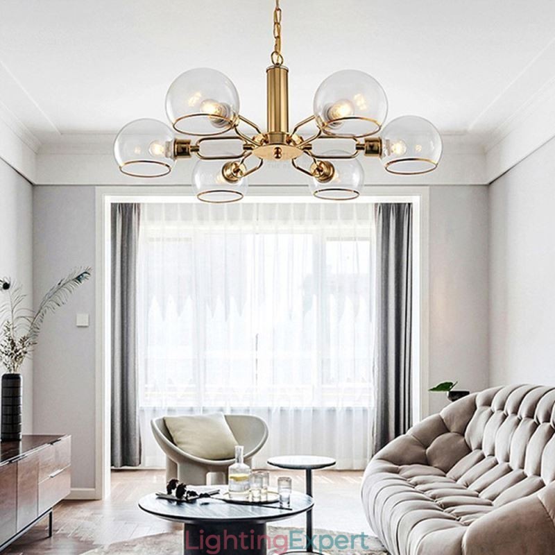 Glass Pendant Light Modern Minimalist Wrought Iron Ceiling Light