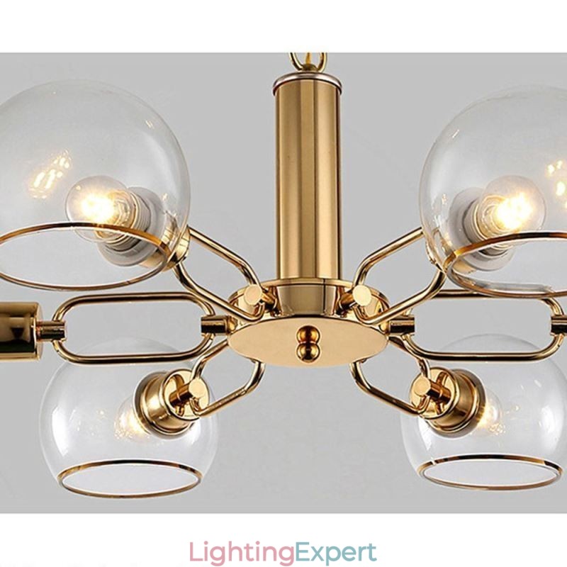 Glass Pendant Light Modern Minimalist Wrought Iron Ceiling Light