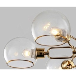 Glass Pendant Light Modern Minimalist Wrought Iron Ceiling Light