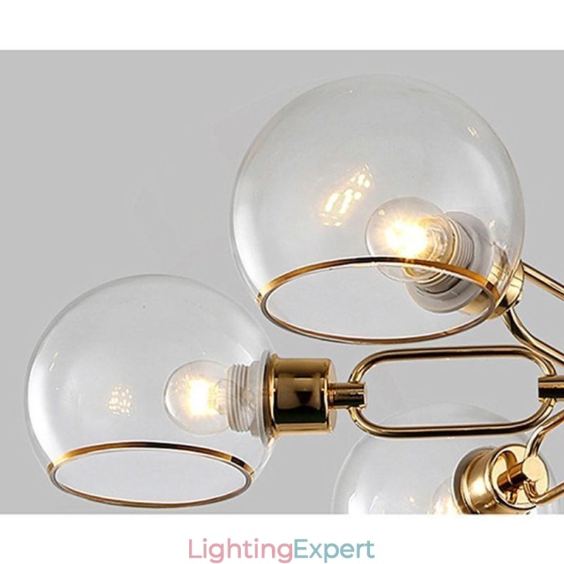 Glass Pendant Light Modern Minimalist Wrought Iron Ceiling Light