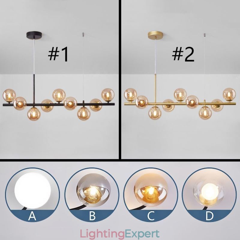 Pendant Light Modern Simple Magic Beans Molecular Wrought Iron Glass Ceiling Light