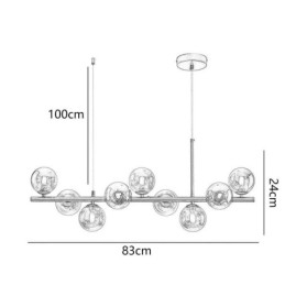 Pendant Light Modern Simple Magic Beans Molecular Wrought Iron Glass Ceiling Light