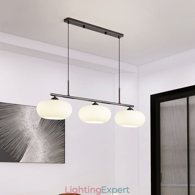 Nordic Glass Pendant Light Creative Wrought Iron Ceiling Light
