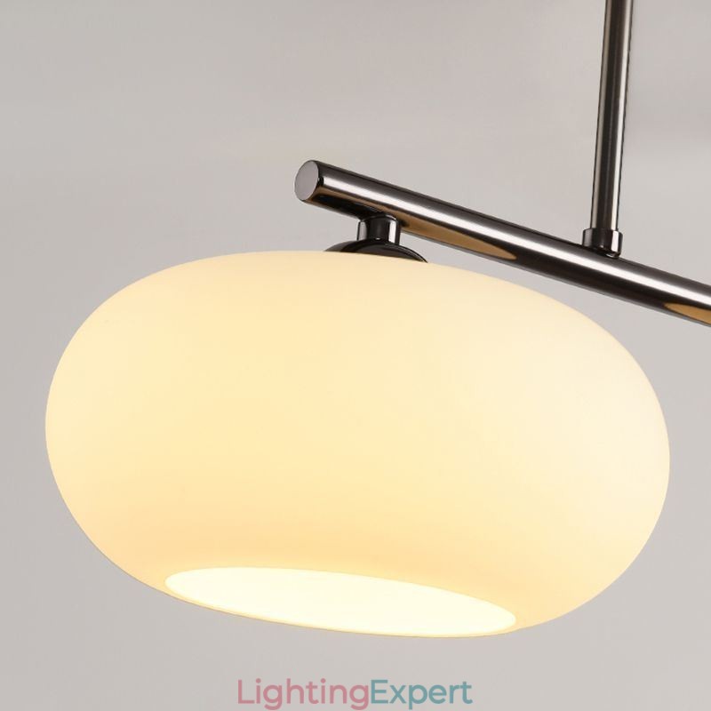 Nordic Glass Pendant Light Creative Wrought Iron Ceiling Light