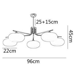 Nordic Glass Pendant Light Creative Wrought Iron Ceiling Light