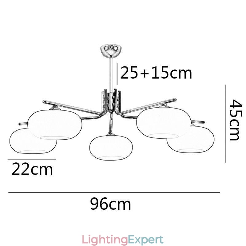 Nordic Glass Pendant Light Creative Wrought Iron Ceiling Light