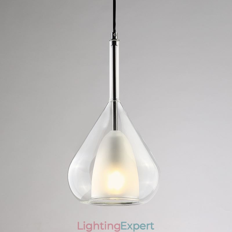 Pendant Light Modern Minimalist Double Glass Ceiling Lights