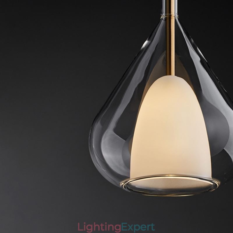 Pendant Light Modern Minimalist Double Glass Ceiling Lights
