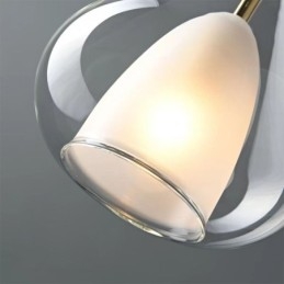Pendant Light Modern Minimalist Double Glass Ceiling Lights