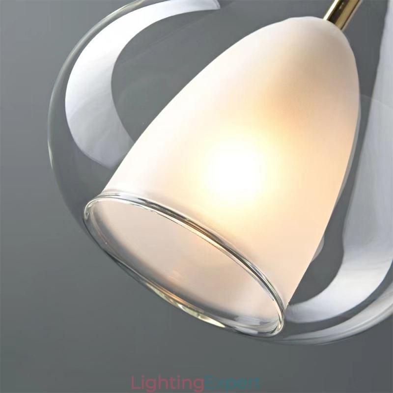 Pendant Light Modern Minimalist Double Glass Ceiling Lights