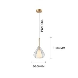 Pendant Light Modern Minimalist Double Glass Ceiling Lights