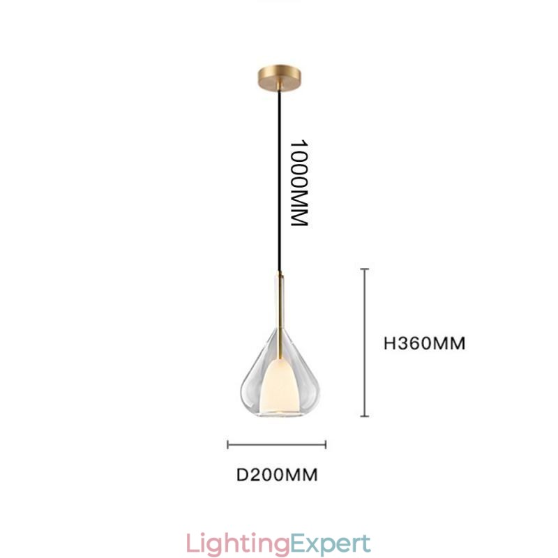 Pendant Light Modern Minimalist Double Glass Ceiling Lights