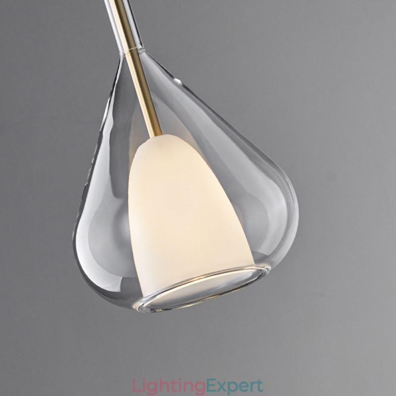 Pendant Light Modern Minimalist Double Glass Ceiling Lights