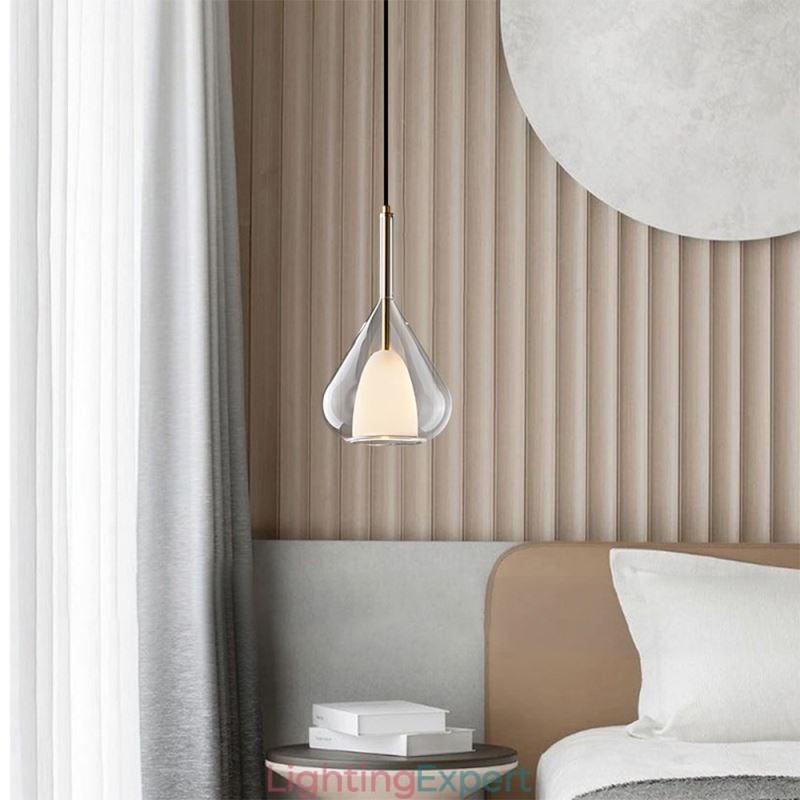 Pendant Light Modern Minimalist Double Glass Ceiling Lights