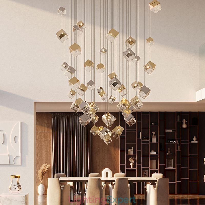 Creative Glass Pendant Light Pavilion Ceiling Lights