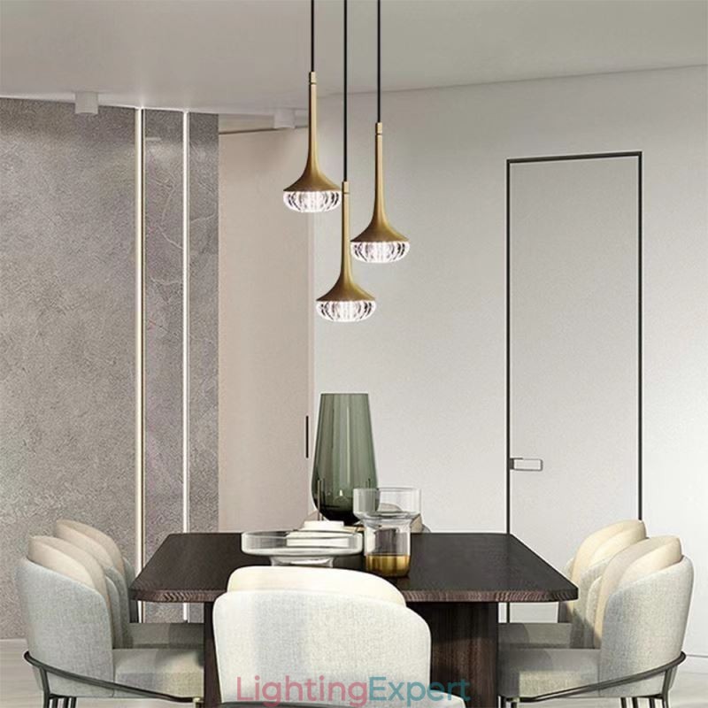 Modern Glass Pendant Light Wrought Iron Glass Ceiling Light