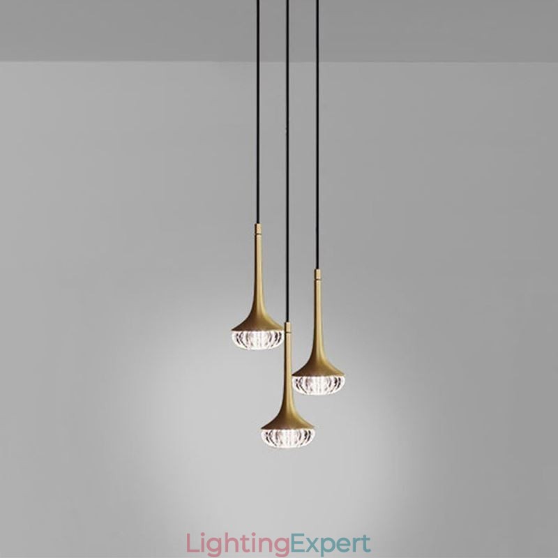 Modern Glass Pendant Light Wrought Iron Glass Ceiling Light