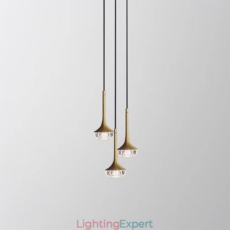 Modern Glass Pendant Light Wrought Iron Glass Ceiling Light