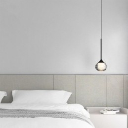 Simple Glass Pendant Light Black Decorative Ceiling Lights