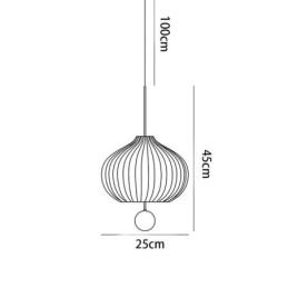 Modern White Glass Pendant Light Ball Shape Minimalist Ceiling Light
