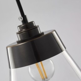 Modern Glass Pendant Light Single Hanging Pendant Lighting With Clear Glass Shade