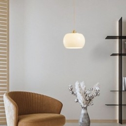 Modern Glass Pendant Light Pumpkin Design Pendant Lamp