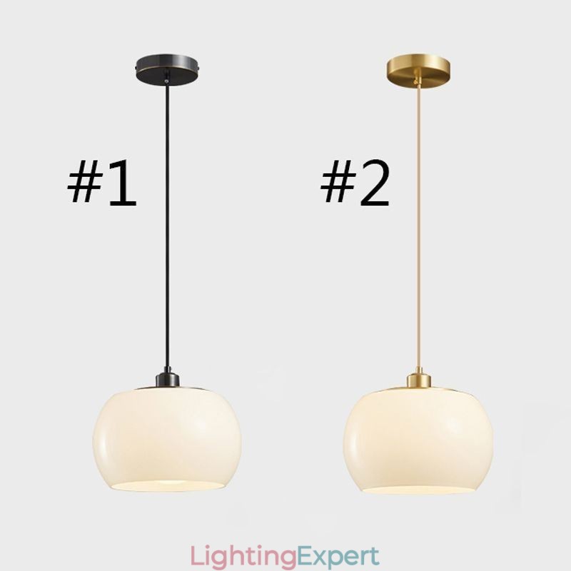 Modern Glass Pendant Light Pumpkin Design Pendant Lamp