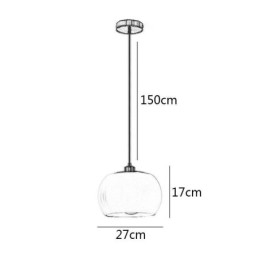 Modern Glass Pendant Light Pumpkin Design Pendant Lamp