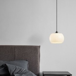 Modern Glass Pendant Light Pumpkin Design Pendant Lamp