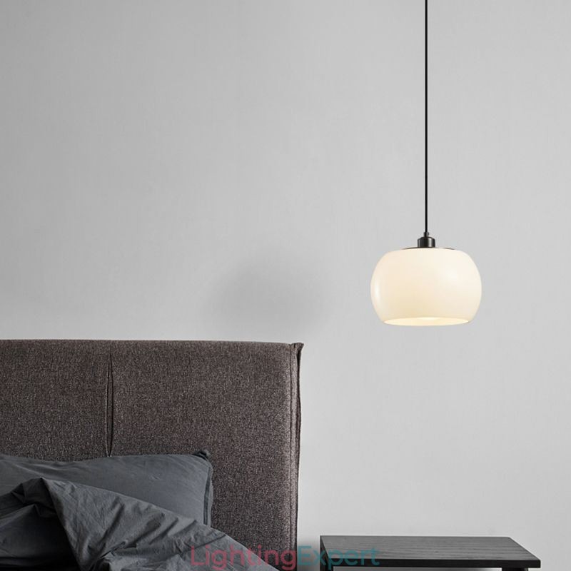 Modern Glass Pendant Light Pumpkin Design Pendant Lamp