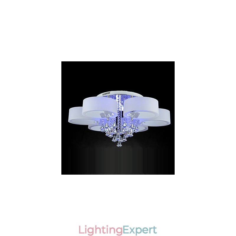 Remote Control Flush Mount Crystal Included Modern Contemporary