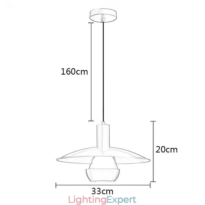 Brushed Gold Pendant Light Single Head Hanging Lamp