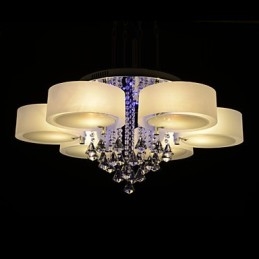 Remote Control Flush Mount Crystal Included Modern Contemporary