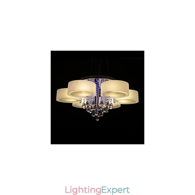 Remote Control Flush Mount Crystal Included Modern Contemporary