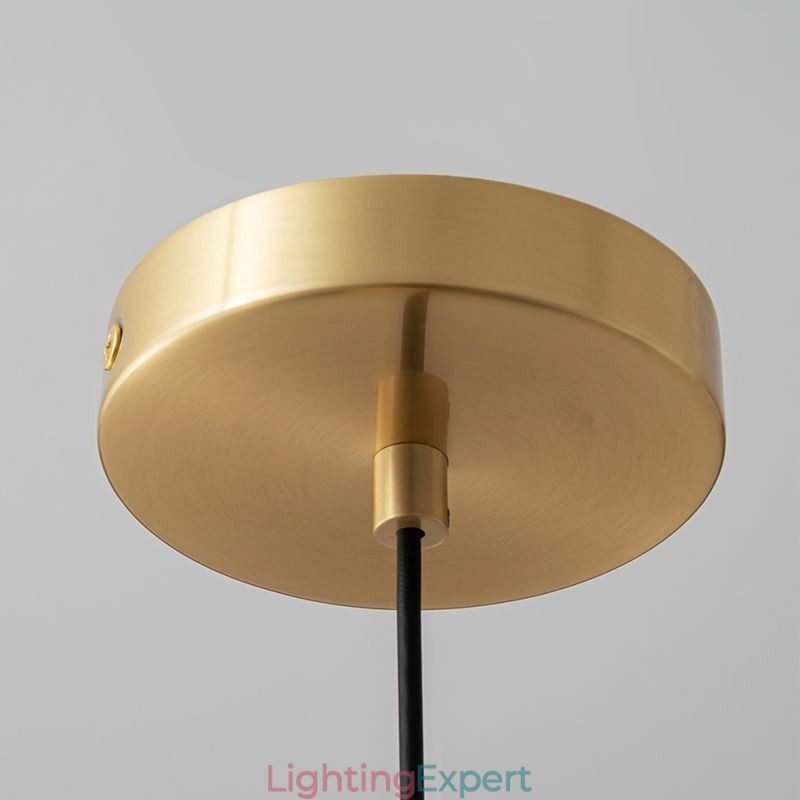 Brushed Gold Pendant Light Single Head Hanging Lamp