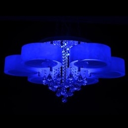 Remote Control Flush Mount Crystal Included Modern Contemporary