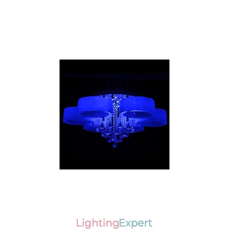Remote Control Flush Mount Crystal Included Modern Contemporary