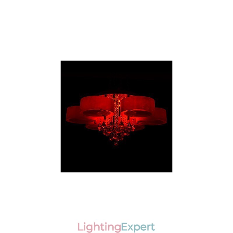 Remote Control Flush Mount Crystal Included Modern Contemporary