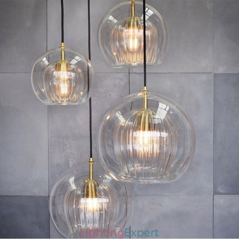 Modern Glass Pendant Light Single Head Hanging Lamp