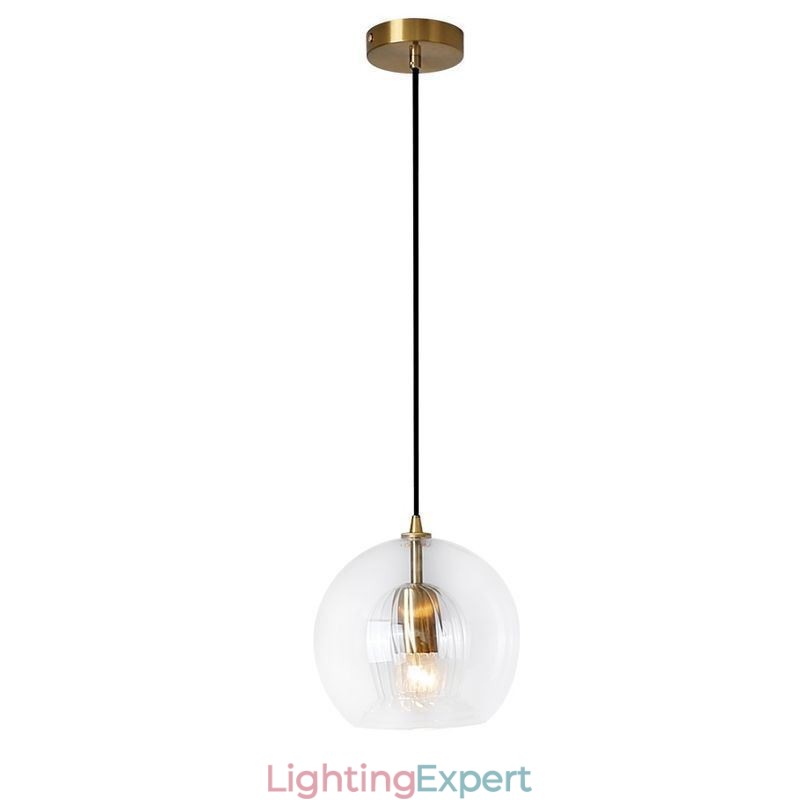 Modern Glass Pendant Light Single Head Hanging Lamp