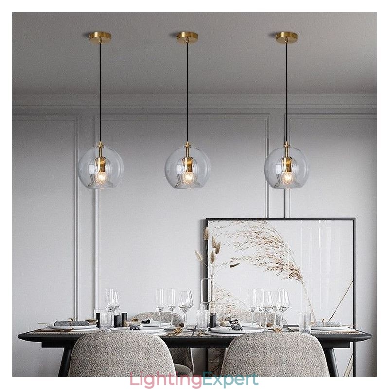 Modern Glass Pendant Light Single Head Hanging Lamp