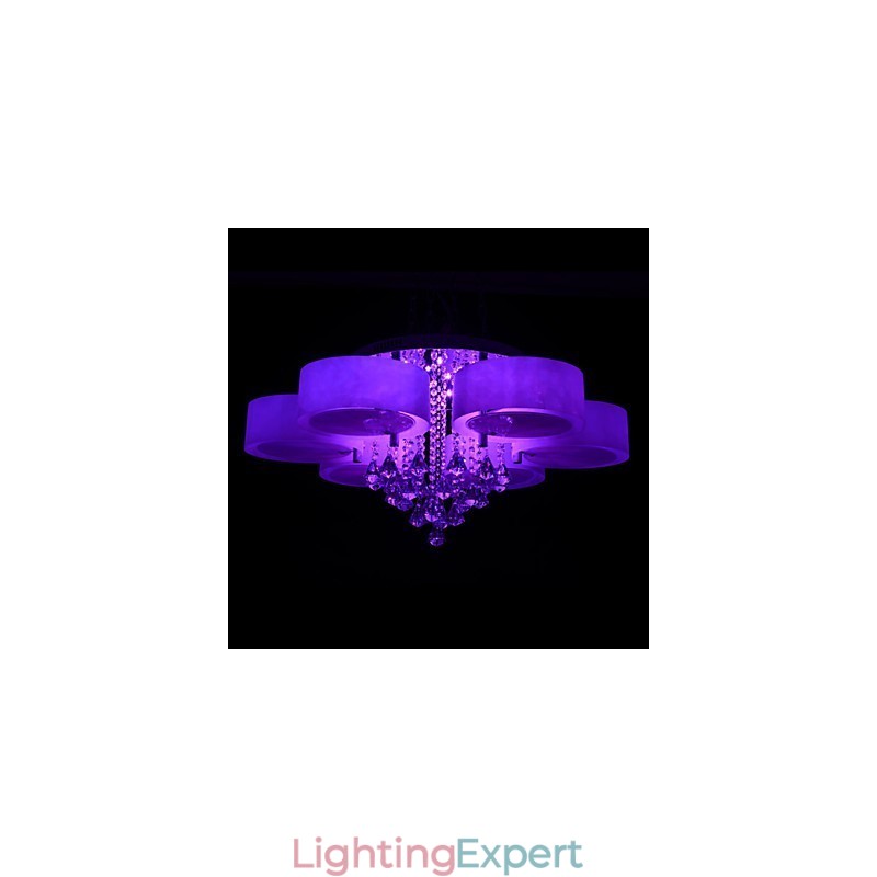 Remote Control Flush Mount Crystal Included Modern Contemporary