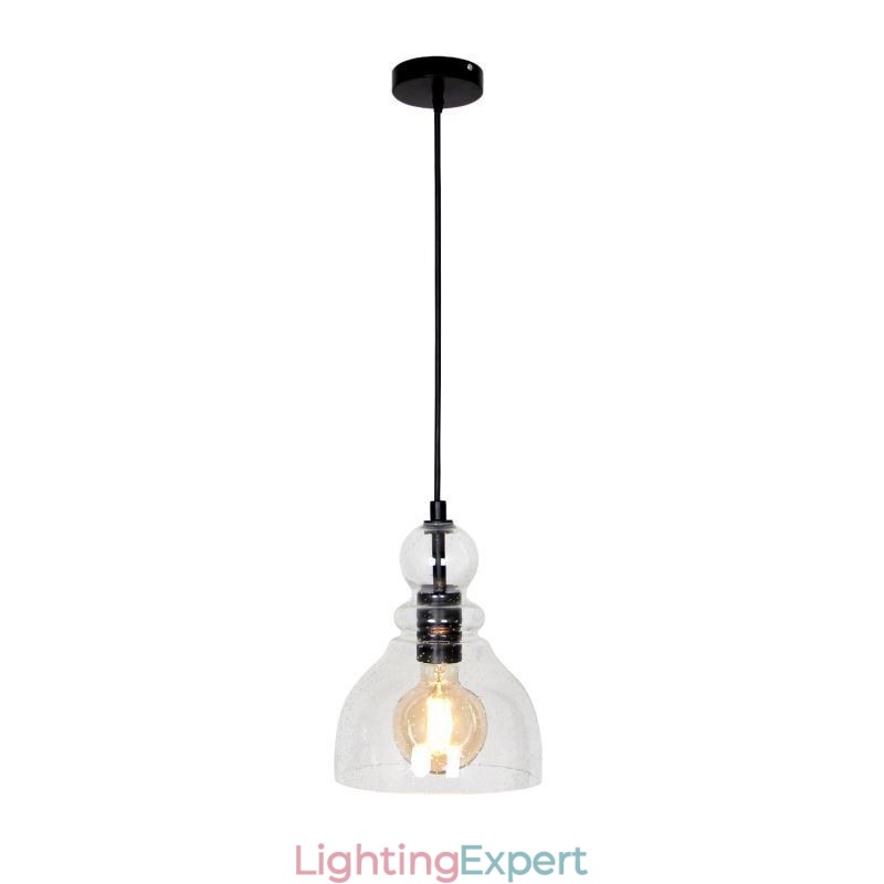 Modern Iron Pendant Light Gourd Glass Hanging Light