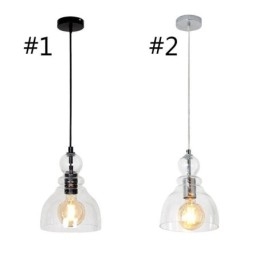 Modern Iron Pendant Light Gourd Glass Hanging Light