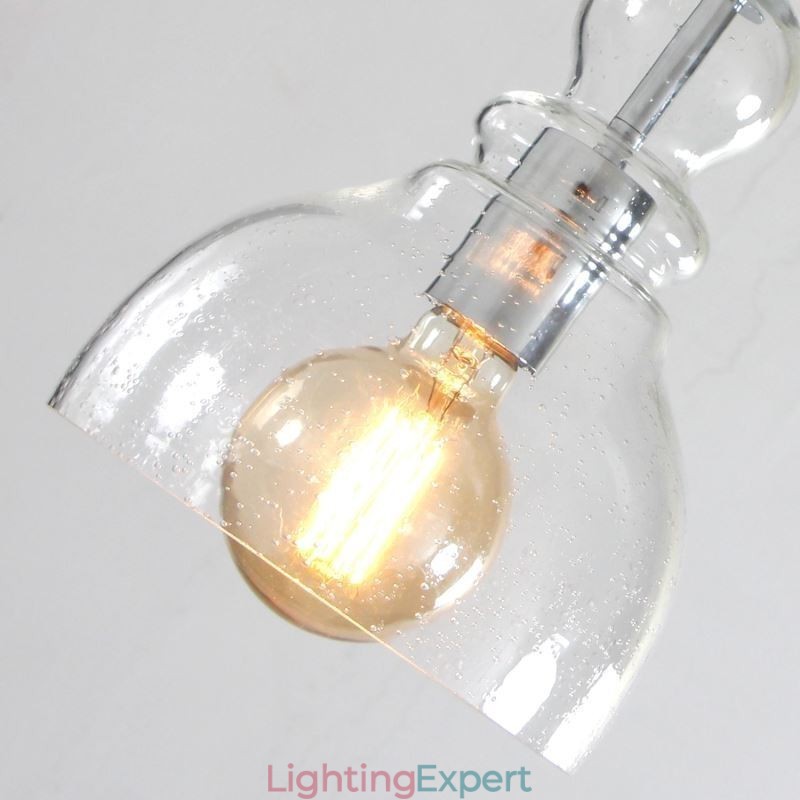 Modern Iron Pendant Light Gourd Glass Hanging Light