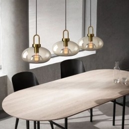 3 Light Pendant Light With Glass Shade Island
