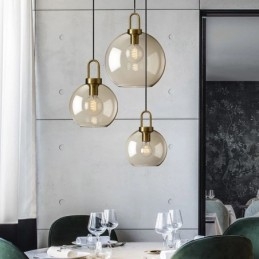 3 Light Pendant Light With Glass Shade Island